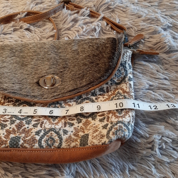 Myra Bag Canvas, Leather and Hairon Crossbody Bag - Picture 11 of 14